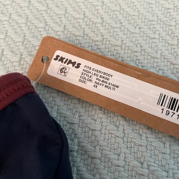 NWT SKIMS Everybody High Rise Bikini Navy Size 4x Make Your Own Bundle  $20 NEW - Picture 11 of 15
